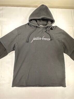 VETEMENTS Justin4ever Eleven Inch Gun Club Hoodie Black M